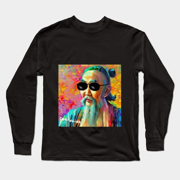 Confucius - Swag Version Long Sleeve T-Shirt by PHILOSOPHY SWAGS